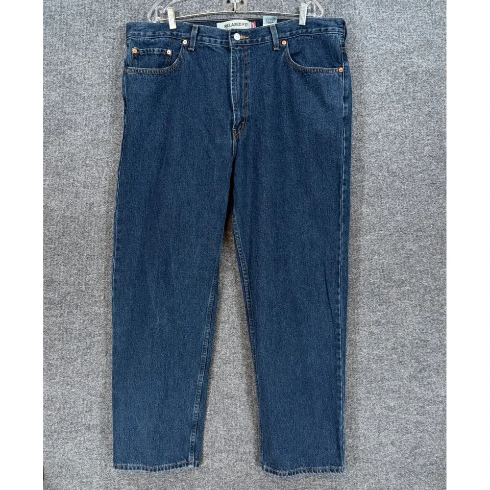 Levis 550 Jeans Mens 42x30 Dark Wash Relaxed Fit Tapered Leg Denim Pant Classic